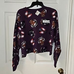 Marvel Disney Black Panther Shuri Spiderman Purple Red White Brown Long Sleeve L